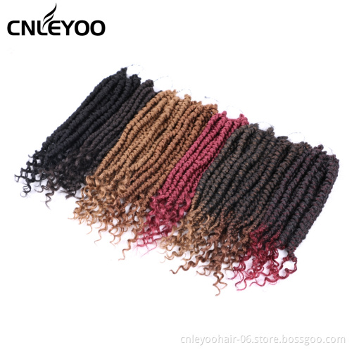 12 Inch Spring Senegalese Crochet Braids Factory Mixed Red Curly End Senegalese Twist Crochet Hair For Women